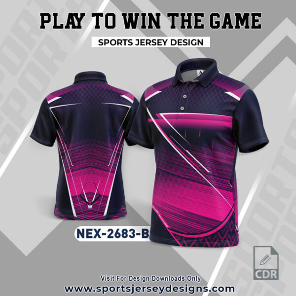 NEX 2683-B PURPLLE AND NAVY BLUE SPORTSWEAR SUBLIMATION JERSEY DESIGN