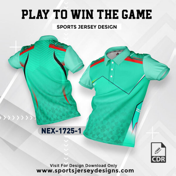 NEX 1725-1 VIBRANT GREEN SPORTSWEAR SUBLIMATION JERSEY DESIGN