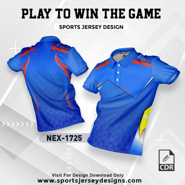 NEX 1725 INDIA BLUE SPORTSWEAR SUBLIMATION JERSEY DESIGN