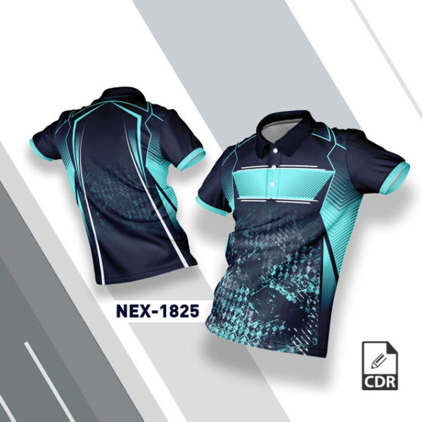 NEX 1825 NAVY BLUE WITH SKY BLUE GRADIENT SPORTSWEAR SUBLIMATION JERSEY DESIGN