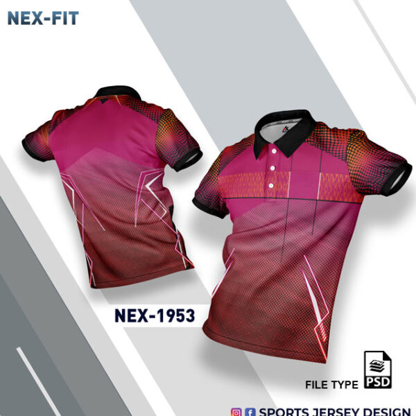 NEX 1953 RANI PINK AND BROWN GREEN SPORTSWEAR SUBLIMATION JERSEY DESIGN