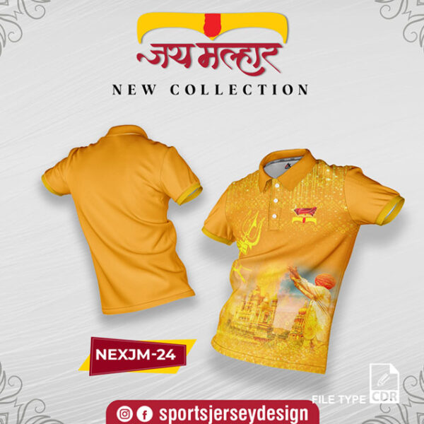 NEXJM-24 Jay Malhar Design for Sublimation Print: Gold Yellow Color