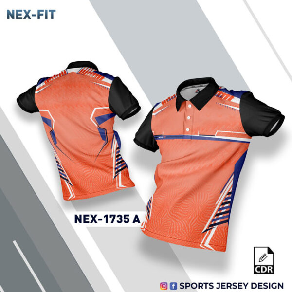 NEX 1735-A ORANGE SPORTSWEAR SUBLIMATION JERSEY DESIGN