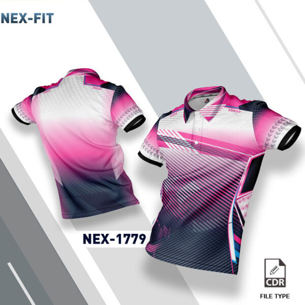 NEX 1779 PINK AND WHIT NAVY BLUE GRADIENT SPORTSWEAR SUBLIMATION JERSEY DESIGN