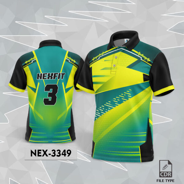 NEX 3349 RAMA GREEN WITH LEMON YELLOW GRADIENT SPORTSWEAR SUBLIMATION JERSEY DESIGN