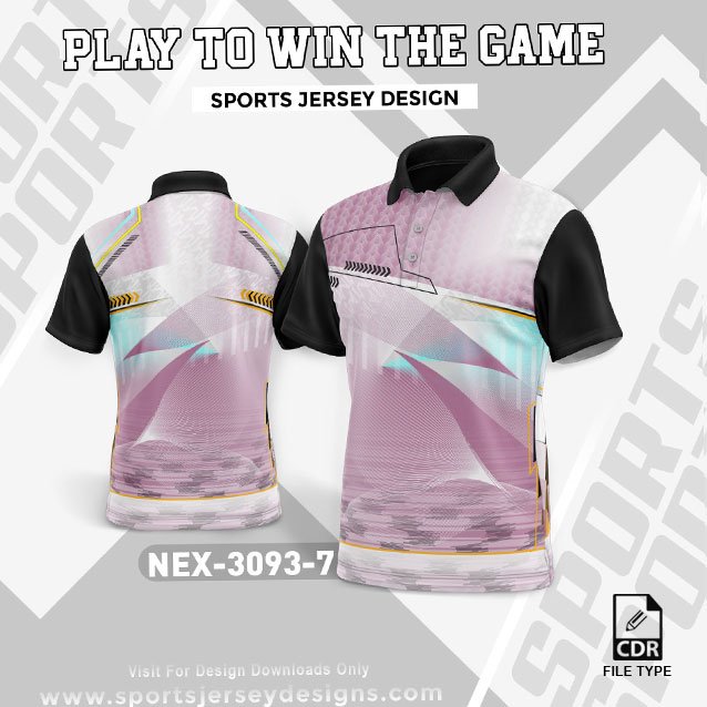 NEX 3093-7 LIGHT PURPLLE WITH WHITE GRADIENT SPORTSWEAR SUBLIMATION JERSEY DESIGN