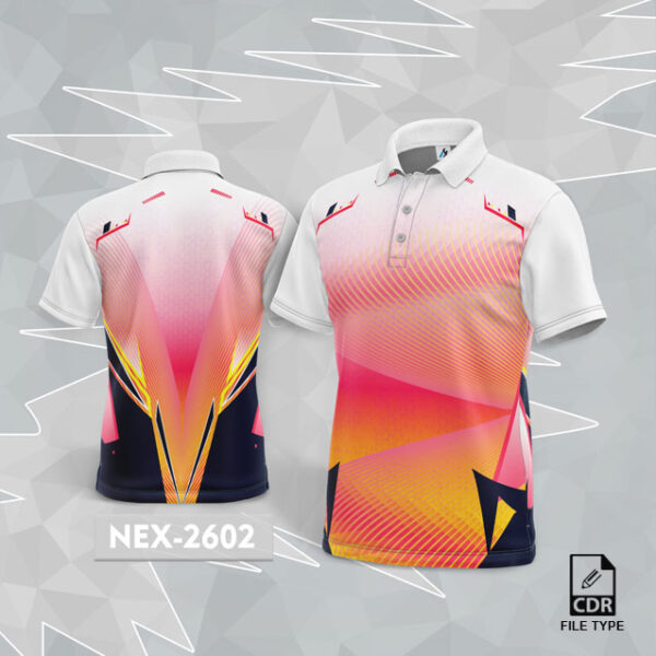 NEX 2602 RANI PINK WITH WHITE  GRADIENT SPORTSWEAR SUBLIMATION JERSEY DESIGN