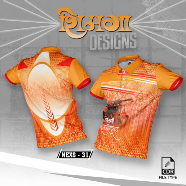 NEXS-31 ORANGE AND WHITE SHIMGA FESTIVAL SUBLIMATION JERSEY DESIGN