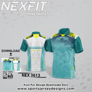 NEX 3610 SEA GREEN SPORTSWEAR SUBLIMATION JERSEY DESIGN