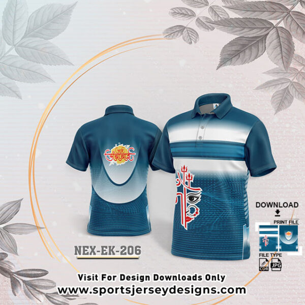 NEX-EK-206  WITH AIR FORCE AND WHITE GRADIENT EKVIRA AAI PALKHI SUBLIMATION JERSEY DESIGN