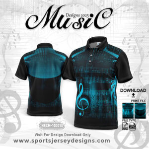 NEXM-100010 MUSICAL BANJO GROUP SUBLIMATION JERSEY DESIGN IN BLUE AND NAVY BLUE COLOR