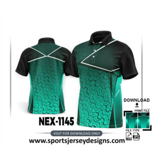 NEX-1145 GREEN AND BLACK GRADIENT SPORTSWEAR SUBLIMATION JERSEY DESIGN