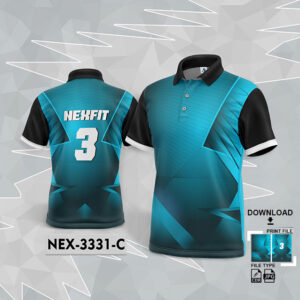 NEX-3331-C BLUE AND BLACK GRADIENT SPORTSWEAR SUBLIMATION JERSEY DESIGN