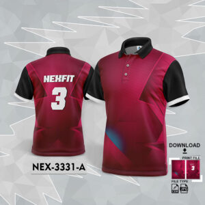NEX-3331-A RED AND BLACK GRADIENT SPORTSWEAR SUBLIMATION JERSEY DESIGN