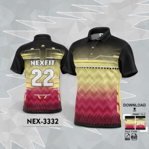 NEX-3332 DARK PINK,CHALK AND BLACK GRADIENT SPORTSWEAR SUBLIMATION JERSEY DESIGN