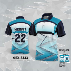 NEX-3333 SKY BLUE AND NAVY BLUE GRADIENT SPORTSWEAR SUBLIMATION JERSEY DESIGN