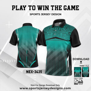NEX-3435 GREEN AND BLACK GRADIENT SPORTSWEAR SUBLIMATION JERSEY DESIGN