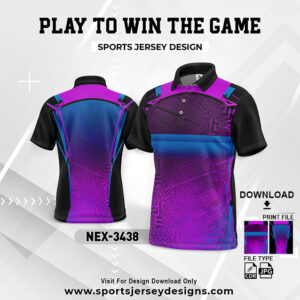 NEX-3438 PINK AND BLACK GRADIENT SPORTSWEAR SUBLIMATION JERSEY DESIGN