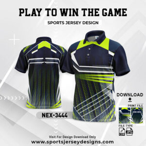 NEX-3444 GREEN AND NAVY BLUE GRADIENT SPORTSWEAR SUBLIMATION JERSEY DESIGN