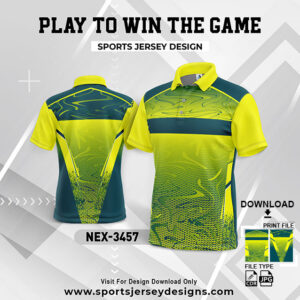NEX-3457 BOTTLE GREEN AND LEMON YELLOW GRADIENT SPORTSWEAR SUBLIMATION JERSEY DESIGN
