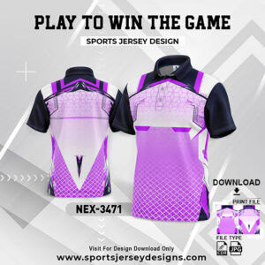 NEX-3471 PURPLE AND NAVY BLUE GRADIENT SPORTSWEAR SUBLIMATION JERSEY DESIGN