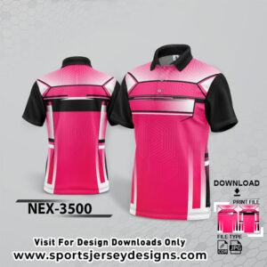 NEX-3500 PINK AND BLACK GRADIENT SPORTSWEAR SUBLIMATION JERSEY DESIGN