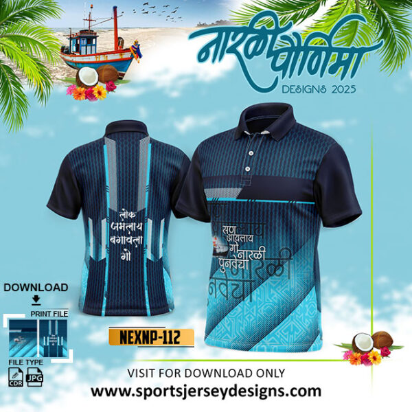 NEXNP-112 NARALI POURNIMA TRADITIONAL AND FESTIVE WEAR IN BLUE AND NAVY BLUE COLOR