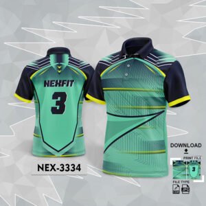 NEX-3334 - LIGHT GREEN ,YELLOW AND NAVY BLUE SPORTSWEAR SUBLIMATION JERSEY DESIGN