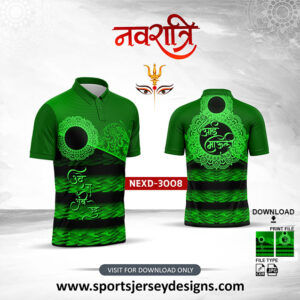 NEXD-3008 Navaratri Festival Design for Sublimation Print With The Combination Of Green And Black Color