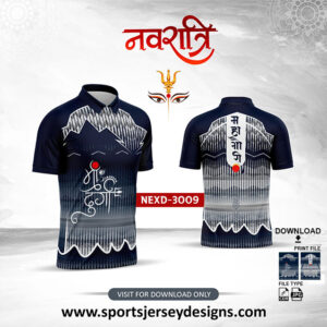 NEXD-3009 Navaratri Festival Design for Sublimation Print With The Combination Of Grey And Navy Blue Color