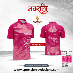 NEXD-3010 Navaratri Festival Design for Sublimation Print With The Combination Of Rani Pink And Baby Pink Color