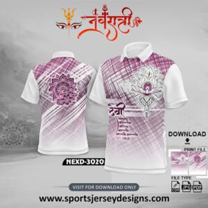 NEXD-3020-Navaratri Festival Design for Sublimation Print With The Combination Of Pink And White