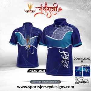 NEXD-3021-Navaratri Festival Design for Sublimation Print With The Combination Of Royal Blue