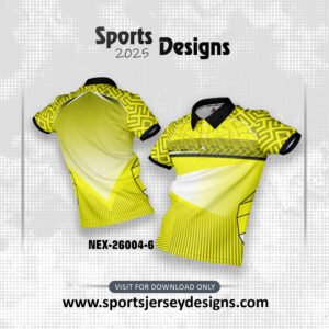 NEX-26004-6-YELLOW AND WHITE SPORTSWEAR SUBLIMATION JERSEY DESIGN