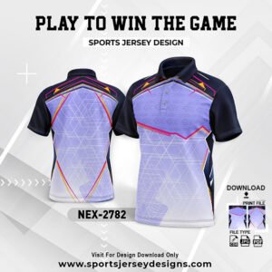 NEX-2782-GRADIENT PURPLE AND WHITE SPORTSWEAR SUBLIMATION JERSEY DESIGN