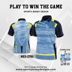NEX-2784-BLUE AND WHITE SPORTSWEAR SUBLIMATION JERSEY DESIGN