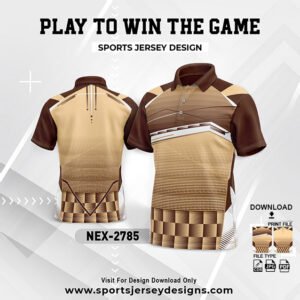 NEX-2785-BROWN AND WHITE SPORTSWEAR SUBLIMATION JERSEY DESIGN