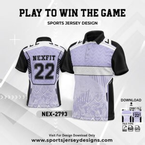 NEX-2793-PURPLE AND WHITE SPORTSWEAR SUBLIMATION JERSEY DESIGN