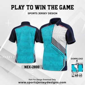 NEX-2800-BLUE AND WHITE SPORTSWEAR SUBLIMATION JERSEY DESIGN