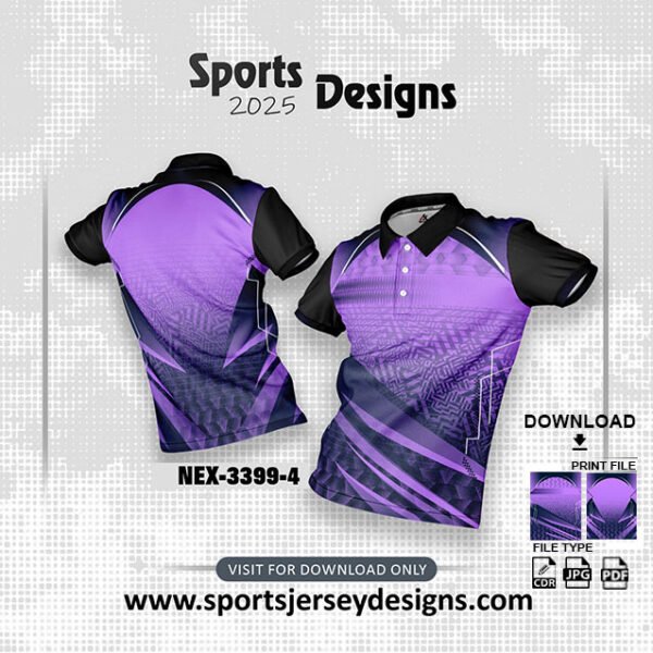 NEX-3399-4-PURPLE AND BLACK SPORTSWEAR SUBLIMATION JERSEY DESIGN