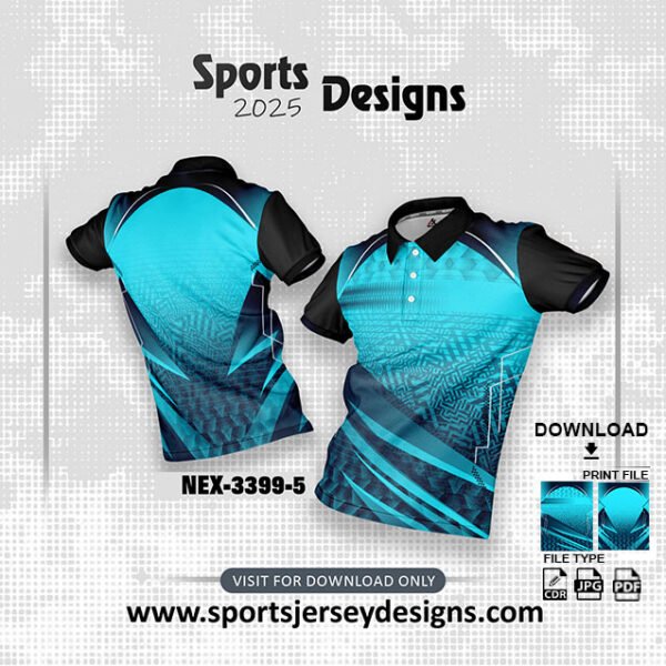 NEX-3399-5-BLUE AND BLACK SPORTSWEAR SUBLIMATION JERSEY DESIGN
