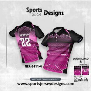 NEX-3411-4-PINK AND BLACK SPORTSWEAR SUBLIMATION JERSEY DESIGN