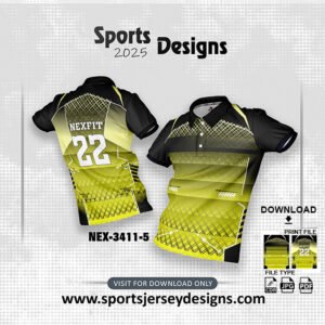 NEX-3411-5-YELLOW AND BLACK SPORTSWEAR SUBLIMATION JERSEY DESIGN