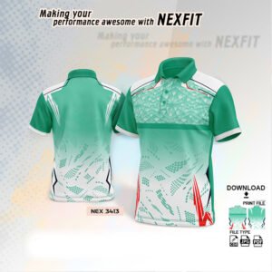 NEX-3413-GRADIENT MINT GREEN AND WHITE SPORTSWEAR SUBLIMATION JERSEY DESIGN