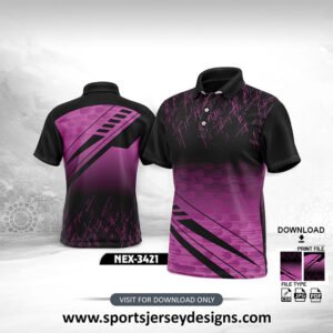 NEX-3421-PINK AND GRADIENT BLACK SPORTSWEAR SUBLIMATION JERSEY DESIGN