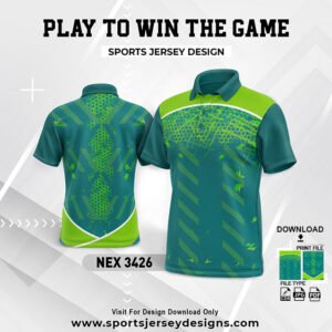 NEX-3426-GREEN AND PISTA GREEN COMBINATION SPORTSWEAR SUBLIMATION JERSEY DESIGN