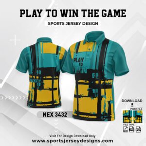 NEX-3432-RAMA GREEN,YELLOW AND BLACK PATTERN SPORTSWEAR SUBLIMATION JERSEY DESIGN