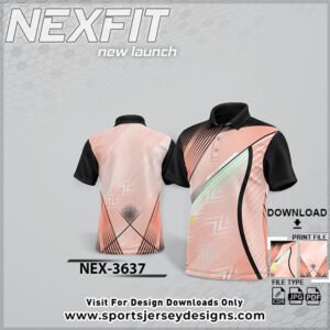 NEX-3637-PINK AND BLACK SPORTSWEAR SUBLIMATION JERSEY DESIGN