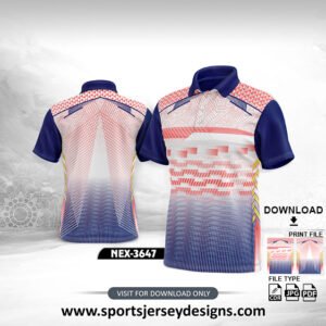 NEX-3647-PINK,NAVY BLUE AND WHITE SPORTSWEAR SUBLIMATION JERSEY DESIGN