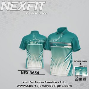 NEX-3654-LEAF GREEN AND WHITE SPORTSWEAR SUBLIMATION JERSEY DESIGN